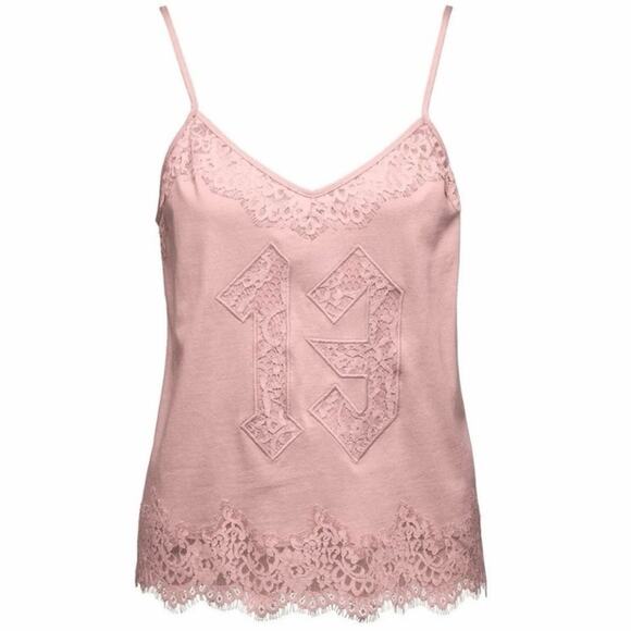 NEW PUMA X FENTY RIHANNA Lace Trim Sleepwear Cami Size XS Silver Pink Adjustable - Picture 1 of 8